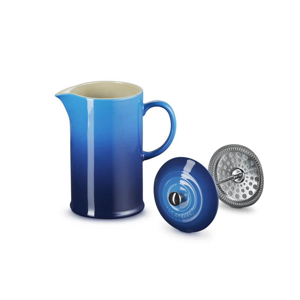 Le Creuset Azure Stoneware Cafetiere with Metal Press 1L